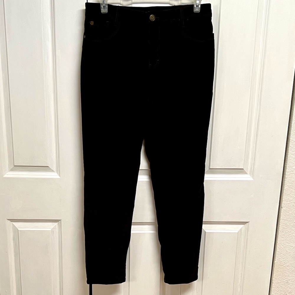 Bandolino Women's Classic Dark Brown 5 Pocket Corduroy Pants Size 16